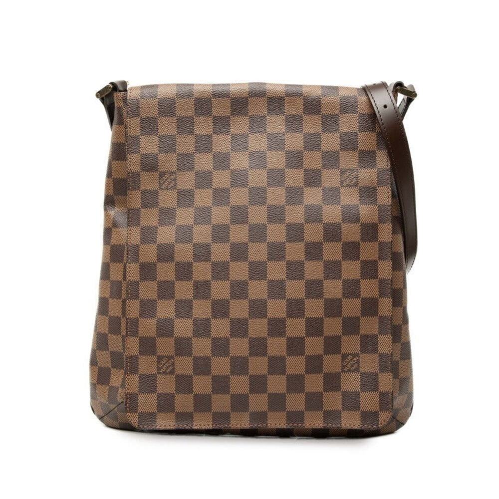 Louis Vuitton Damier Ebene Musette Shoulder Bag Brown